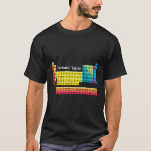 Färg Periodiska Bord Inslag T Shirt