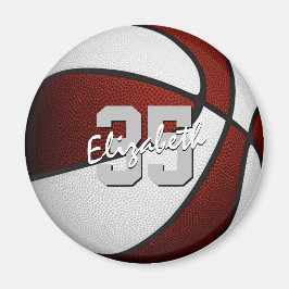 färg personlig i det maronvita basketlaget magnet