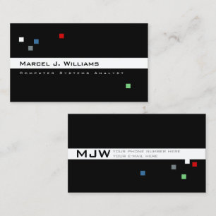 färg pixlar modern professionell blk. visitkort