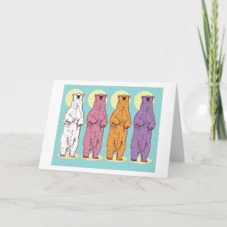 Färg Polar Bears Greeting Card Kort