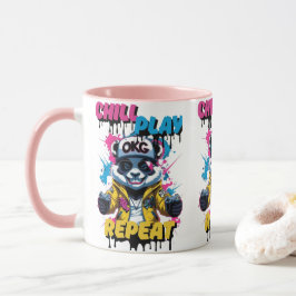 Färg Pop Gaming Panda Art Mugg