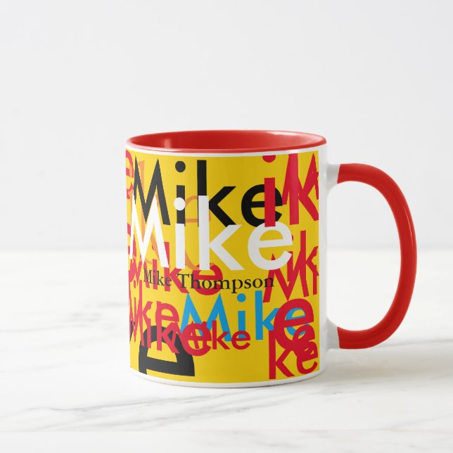 färg pop namn mönster personlig mugg (Höger)