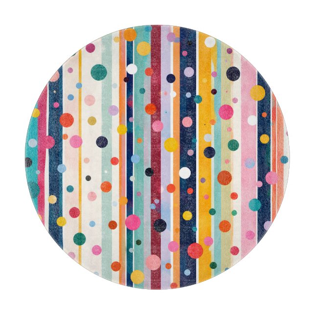 Färg Pop Polka Rand Mönster (Framsidan)