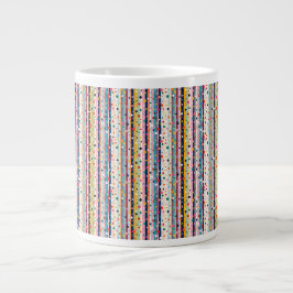 Färg Pop Polka Rand Mönster Jumbo Mugg