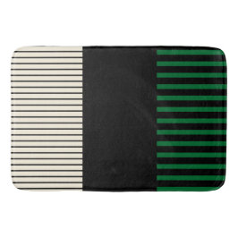 Färg Pop Rand - Grönt, grädde och svart Badrumsmatta