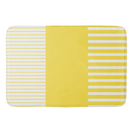 Färg Pop Rand - Lemon Gult och White Badrumsmatta