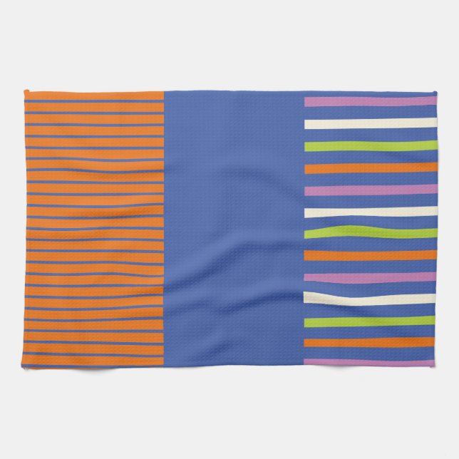 Färg Pop Rand modern, strimlad design Kökshandduk (Horisontell)