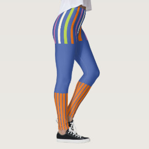 Färg Pop Rand modern, strimlad design Leggings