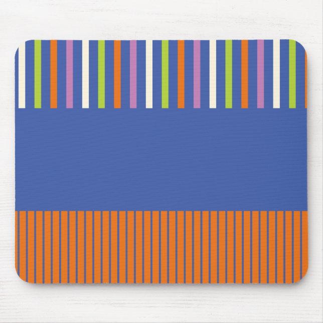 Färg Pop Rand modern, strimlad design Musmatta (Framsidan)