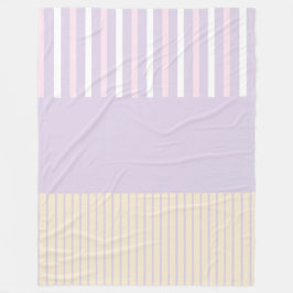 Färg Pop Rand - Pastellernas Rosa, Gult och Lila Fleecefilt