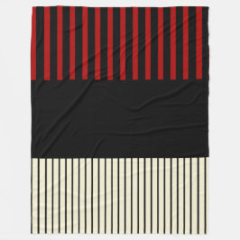 Färg Pop Rand - Red & Cream Fleecefilt