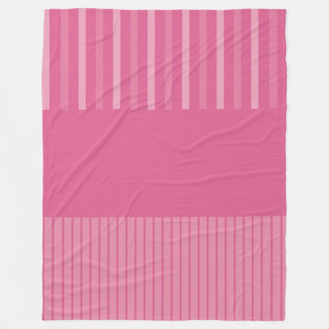 Färg Pop Rand - Rosa Fleecefilt (Framsidan)