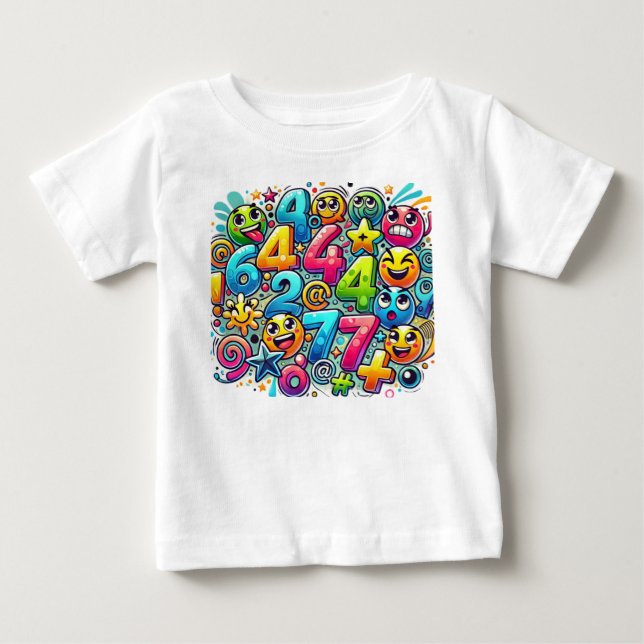 Färg pop Siffror 2026 – Emoji Math Madness T Shirt (Framsida)