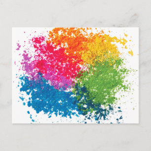 Färg Powder Rainbow Vykort