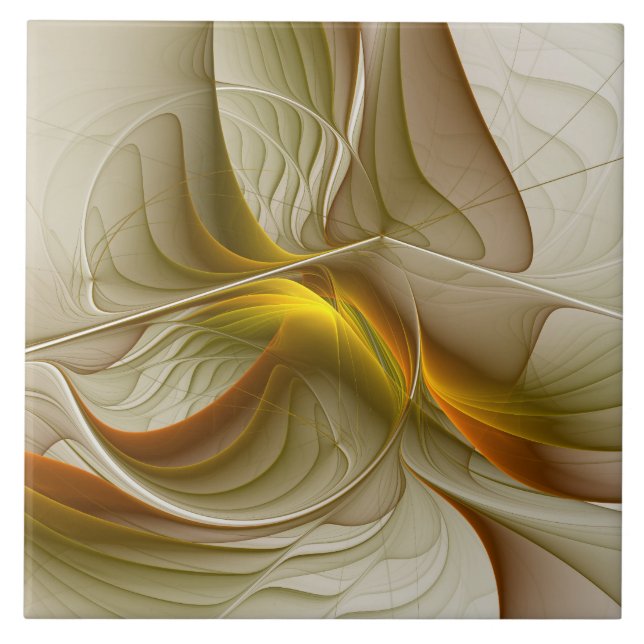 Färg Precious Metall, Abstrakt Fractal Art Kakelplatta (Framsidan)
