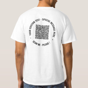 Färg QR-kod och Anpassningsbar text T-Shirt-presen T Shirt