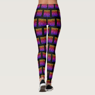 Färg QR-kod Scan Black Leggings Anpassningsbar Fär
