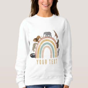 Färg Rainbow Jungle Animals T Shirt