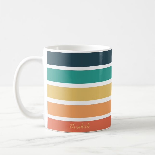 Färg Rand Kaffemugg (Vänster)