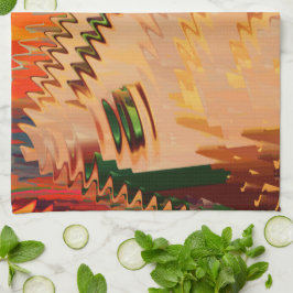 Färg rast med zig zag- eller vågkoffekt, kök till kökshandduk