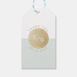 Färg redigerbar minimalistisk modern bröllop monog presentetikett