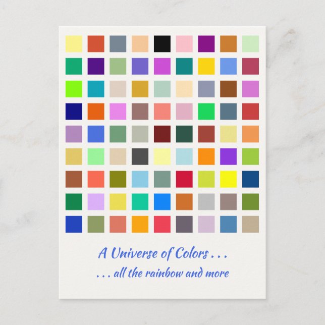 Färg, regnbåge och mer - 81 nyanser vykort (Framsida)