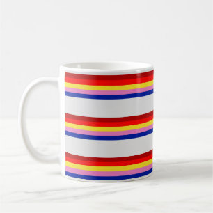 Färg Retro Rand 80-talet Mönster God morgon Breakf Kaffemugg