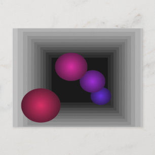 Färg Roligt 3 D Oändliga områden för optisk Illusi Vykort