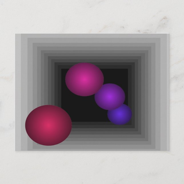 Färg Roligt 3 D Oändliga områden för optisk Illusi Vykort (Framsida)
