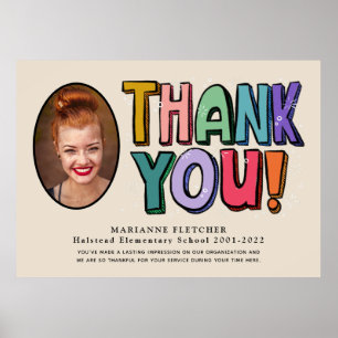 Färg Roligt Hand Lettered Tack Gift Poster