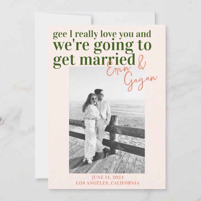 Färg roligt Spara datum med bild Inbjudningar (Framsida)