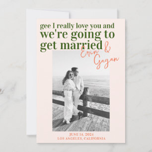 Färg roligt Spara datum med bild Inbjudningar