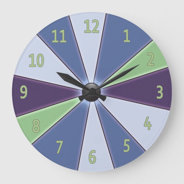 Färg rullar blått stor klocka (Framsida)