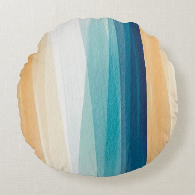 Färg Rund Kudde (Framsidan)