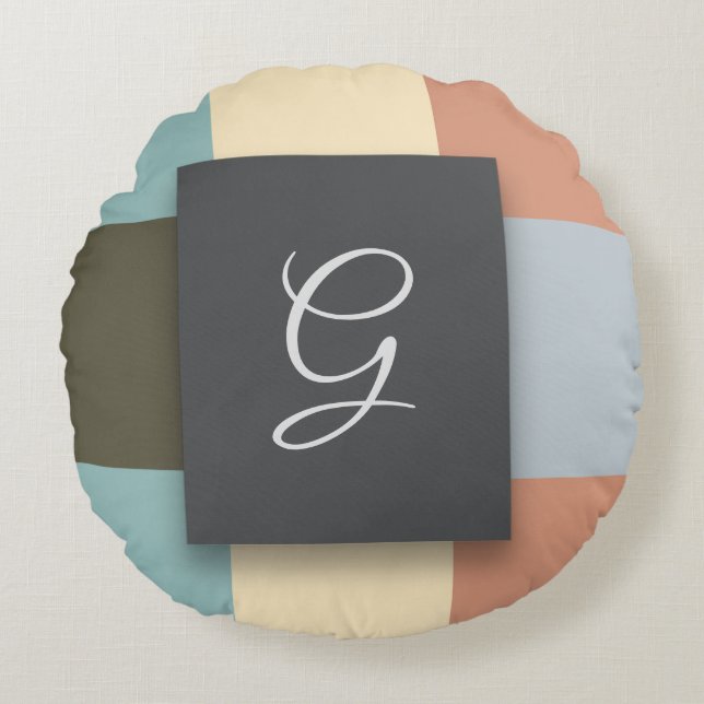 färg rund kudde (Framsidan)