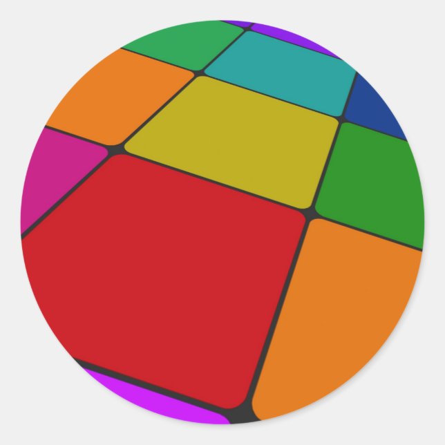 Färg Runt Klistermärke (Framsida)