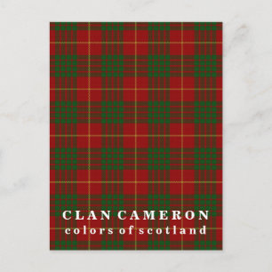 Färg Scotland Klan Cameron Tartan Vykort