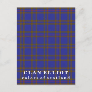 Färg Scotland Klan Elliot Tartan Vykort