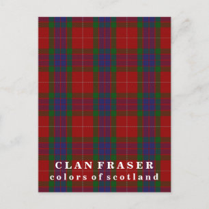 Färg Scotland Klan Fraser Tartan Vykort
