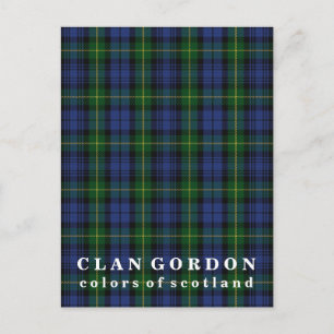 Färg Scotland Klan Gordon Tartan Vykort