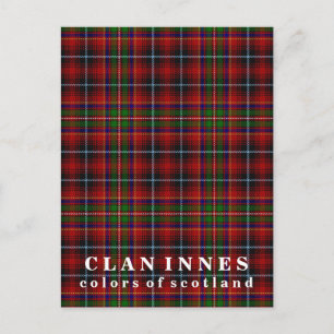 Färg Scotland Klan Innes Tartan Vykort