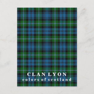 Färg Scotland Klan Lyon Tartan Vykort