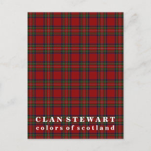 Färg Scotland Klan Stewart Tartan Vykort