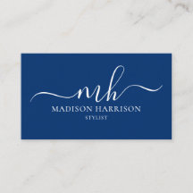 Färg Script Initialer & Namn Affärskort