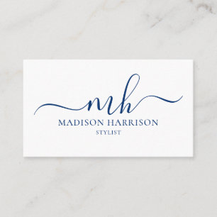 Färg Script Initialer & Namn Affärskort Visitkort