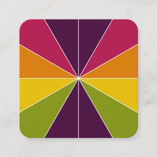 Färg-segment 02 fyrkantigt visitkort (Framsida)