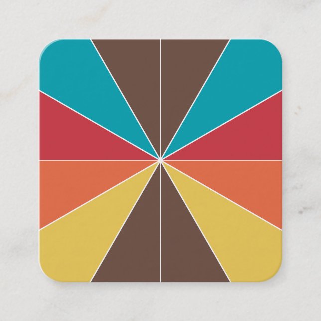 Färg-segment 05 fyrkantigt visitkort (Framsida)