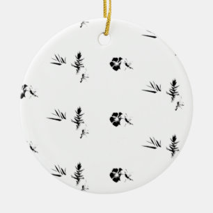 Färg senaste Anpassningsbar TextLogo Ceramic Ornam Julgransprydnad Keramik