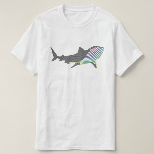 Färg Shark Swirl T-shirt (Design framsida)