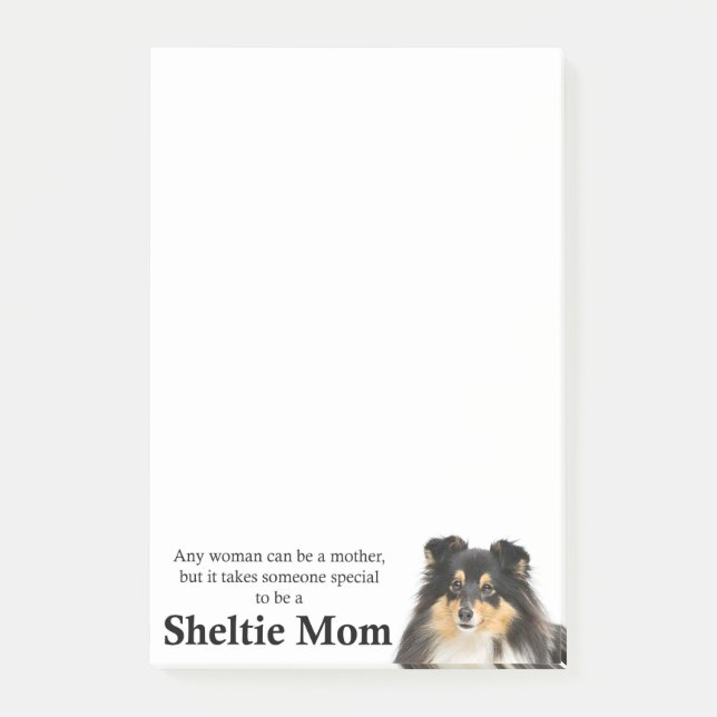 Färg Sheltie Mamma Post-it Notes (Framsida)